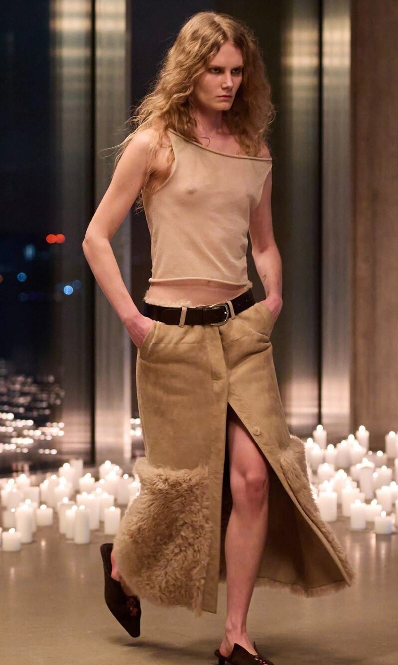 Studio Constance Fall 2026 Runway Sheer Knit Tank Top Organic Cotton Small Italy